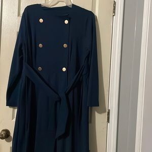 Lane Bryant Girl With Curves size 18 Navy Blue Double Breasted Dress